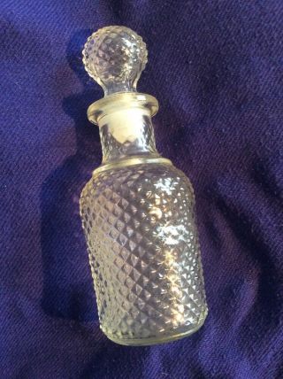 Vintage Avon Glass Bottle With Stopper Clear