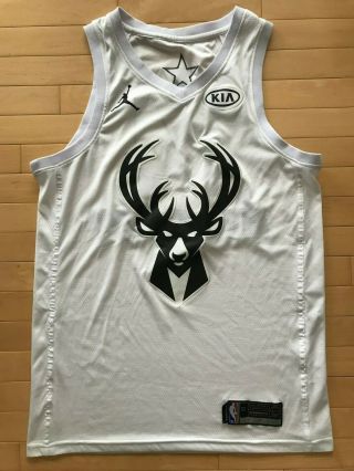 Nike Nba 2018 All - Star Game Giannis Antetokounmpo Bucks Jersey (white) (size 52)