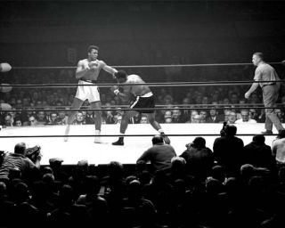 1965 Muhammad Ali Vs Floyd Patterson Glossy 8x10 Photo Heavyweight Title Fight