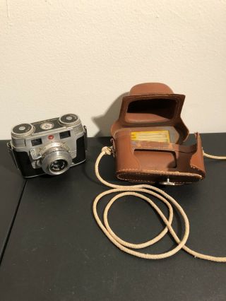 Vintage Kodak Rangefinder Signet 35 Mm Camera With Leather Case