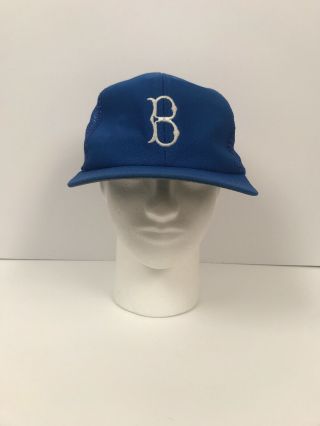 Brooklyn Dodger Blue Mesh Snapback Truck Vintage Mlb 90s Baseball La Hat Cap