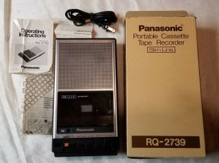 Vintage Panasonic Line Rq - 2739 Portable Cassette Tape Recorder - Cond.