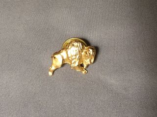 Vintage Gold Toned Buffalo Pin Made In Usa