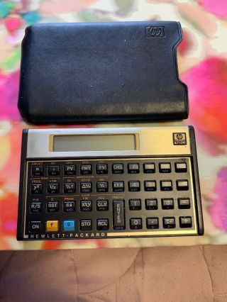 Hewlett Packard Vintage Hp 12c Financial Pocket Calculator With Case