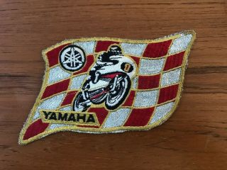 Vintage 70’s Yamaha Motorcycle Checkered Patch