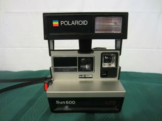 Poloroid Sun 600 Lms Instant Land Camera W/ Strap Vintage 90s - -