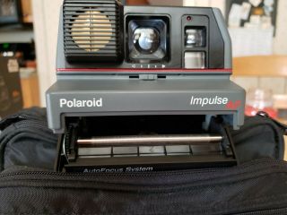 Polaroid Impulse Af Instant Camera W/ Built - In Photo Flash & Carrying Case