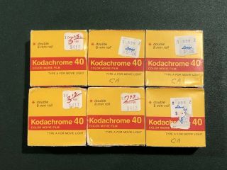 Vintage Kodak Kodachrome 40 Double 8mm Color Movie Film Rolls,  25 Ft.  Type A.