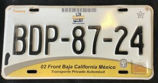 Baja California Norte License Plate Tag Placa Yellow Bc Grande Mexico