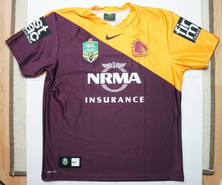 Nike Brisbane Broncos Nrl Rugby Jersey Shirt Size Large Nrma Insurance Pirtek
