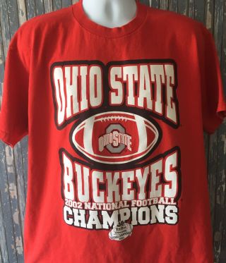 Ohio State Buckeyes 2002 National Champions T - Shirt Tostitos Bowl Xl