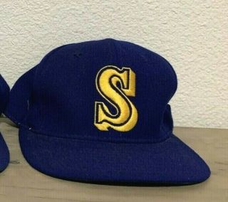 Vtg Seattle Mariners Sports Specialties Wool Fitted Hat 6 7/8 Baseball Cap Usa