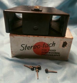 Stereo - Tach 35mm Half Frame Transparency 3d Stereo Slide Viewer W/ Box