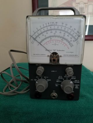 Vintage Heathkit V - 7a Vacuum Tube Voltmeter And Diagrams