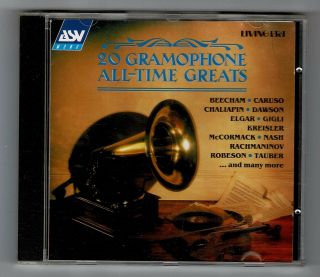 20 Gramophone All - Time Greats Vintage Recordings1907 - 1935 Cd Album Da