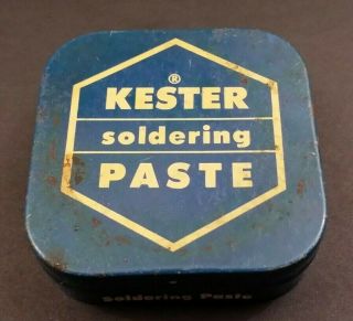 Vintage Advertising Kester Soldering Paste Tin