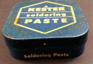 Vintage Advertising Kester Soldering Paste Tin 2