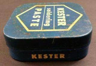 Vintage Advertising Kester Soldering Paste Tin 3