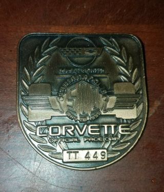 Rare Indianapolis 500 Pit Pass Pin/badge Corvette Pace Car
