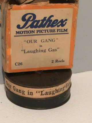 Our Gang In " Laughing Gas " Movie Film Pathex 9.  5mm Circa 1925 2 Reels Rare