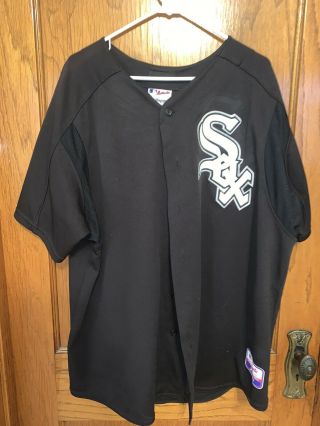 Vtg 90’s Chicago White Sox Majestic Black Sewn Jersey Sz Xl - Cool