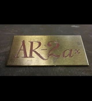 Acoustic Research Ar - 2ax Speaker Badge Brass Emblem