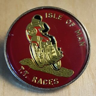 Vintage Isle Of Man T.  T.  Racing Motorcycle Bike Badge