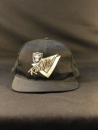 Vintage La Raiders Black Snapback Hat Cap 90’s American Needle