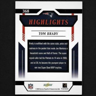 Tom Brady 2004 Donruss hand signed Autograph card 2