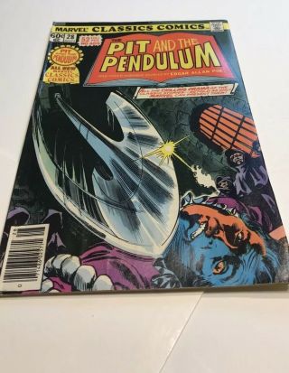 Marvel Classics Comics 28 Pit And The Pendulum 1977 Nm Vintage Comic