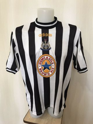 Newcastle United 1997/1998/1999 Home Size L Adidas Shirt Jersey Soccer Maillot