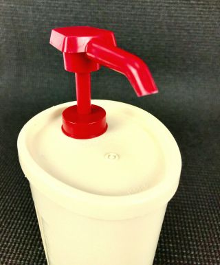 Tupperware Ketchup Dispenser Vintage 1553 Pump and 640 Container 2