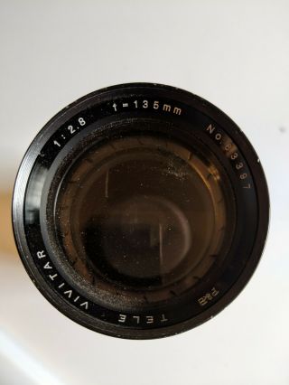 P&b Tele Vivitar 1:2.  8 135mm Lens