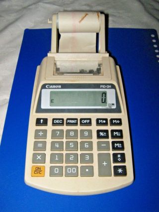 A Vintage Canon P10 Dh Ac/dc Digital Portable Print Out Office Calculator