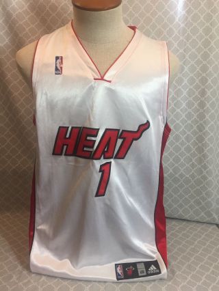 Nba Adidas Authentic Miami Heat Chris Bosh Jersey,  Size 48,  White 1
