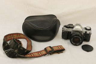Canon Ae - 1 Program 35mm Slr Vintage Film Camera 50mm F 1.  8 Lens