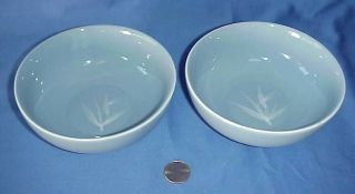 2 Vintage Rare Cereal Bowls Winfield Blue Pacific Bamboo Usa