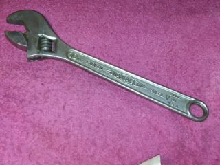 Vintage Diamond Tool Horseshoe Diamalloy Adjustable Wrench 10 " Steel V