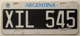 Argentina License Plate Tag - Vg - 2012