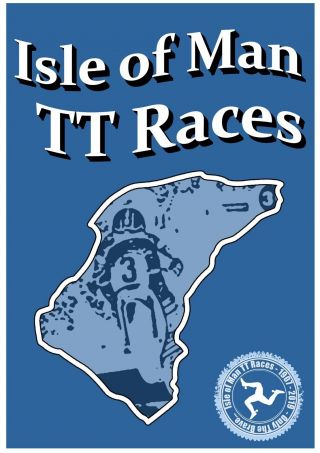 Vintage Style Isle Of Man Tt Races A4 Artwork - Absolute Stunner
