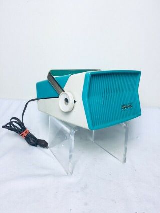 Vintage Sears Roebuck Silvertone Dur - Pac Portable Tube Radio 8218 Aqua