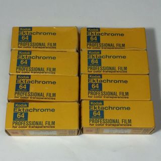 8 Rolls Kodak Ektachrome 64 Daylight 120 Film For Color Transparencies Exp 