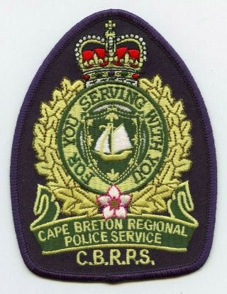 Vintage Cape Breton Rps Police Nova Scotia,  Canada Htf Uniform/shoulder Patch