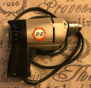 Vintage Black And Decker 3/8 Drill With Key Model 1155