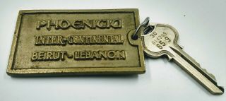 Vintage Hotel Phoenicia Inter Continental Beirut Lebanon Room Key And Fob