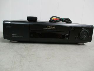 Sony Slv - 775hf Hifi Stereo Vcr Vhs Player Recorder With Remote & Av Cables