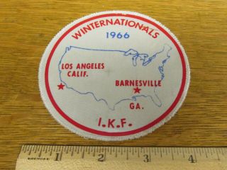 Vtg 1966 Ikf Go Kart Racing Patch Winternationals Los Angeles Ca Barnesville Ga