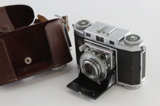 Vintage Zeiss Ikon Contina Prontor - Sv 35mm Folding Viewfinder Camera W/ Case