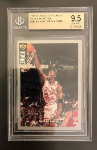 Michael Jordan 1994 Upper Deck Collectors Choice Silver Signature BGS 9.  5 POP 17 2