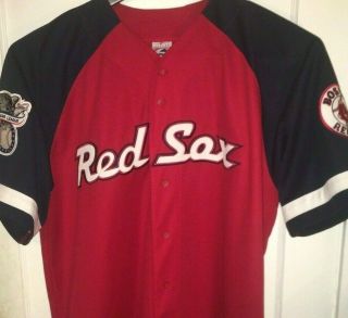 Jason Varitek Boston Red Sox Jersey Rare Script All Star Patch Sewn Stitched Vtg